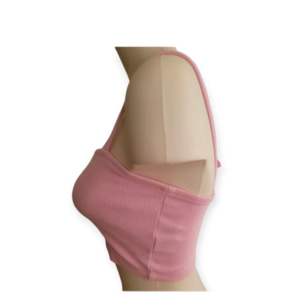 Barbie x Forever 21 Studded Ribbed Halter Top - Size S - Picture 2 of 8